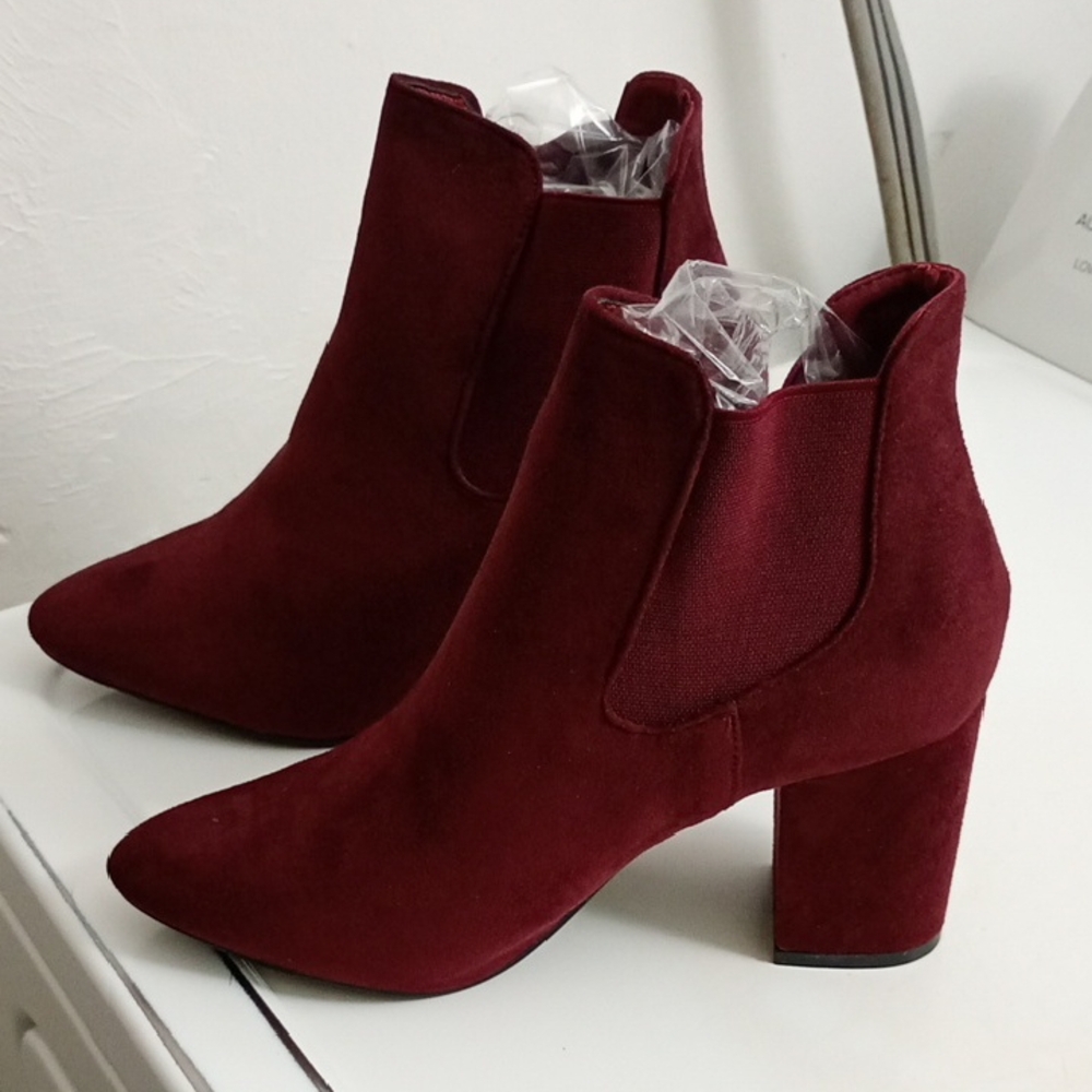 NEW Burgundy Ankle Booties